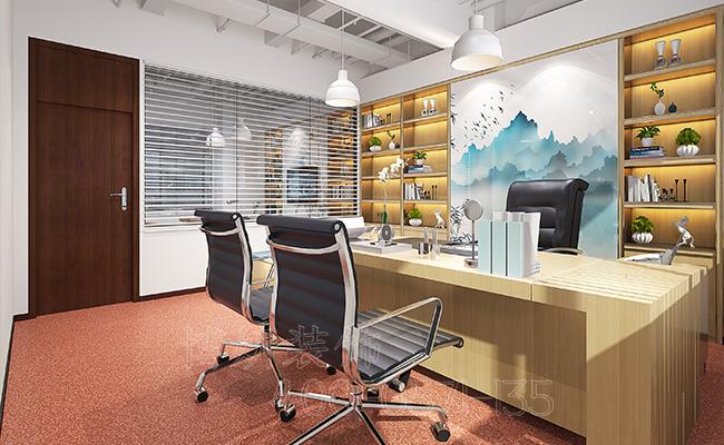 杭州科技公司办公室装修-办公室装饰装潢公司效果图 4