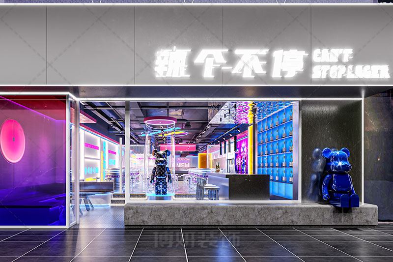 杭州辣个不停网红餐厅装修设计-专业餐饮装修效果案例 5