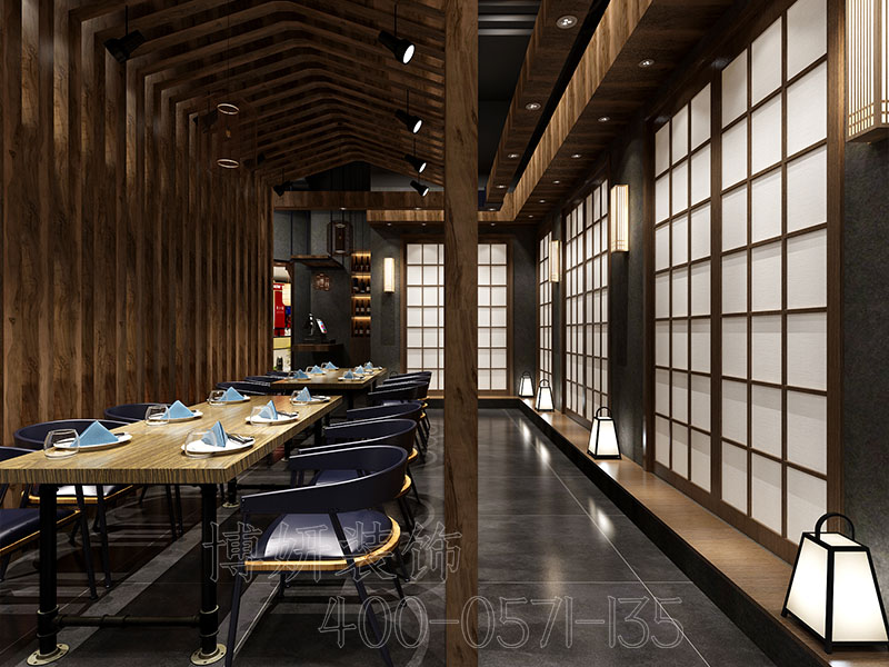 杭州日式餐厅装修,杭州日式餐厅装潢设计公司,杭州日式餐厅装修效果图,杭州装修公司
